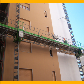 Ponteggio elettrico bicolonna - Versatile